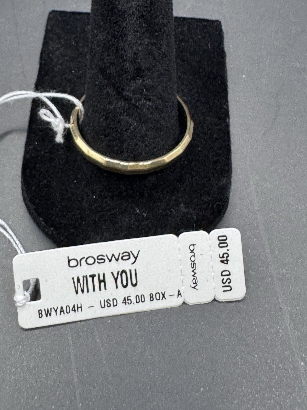 Brosway Italia “With You” Gold Ring BWYA04H Size 10.5 . Perfect For Gifting!