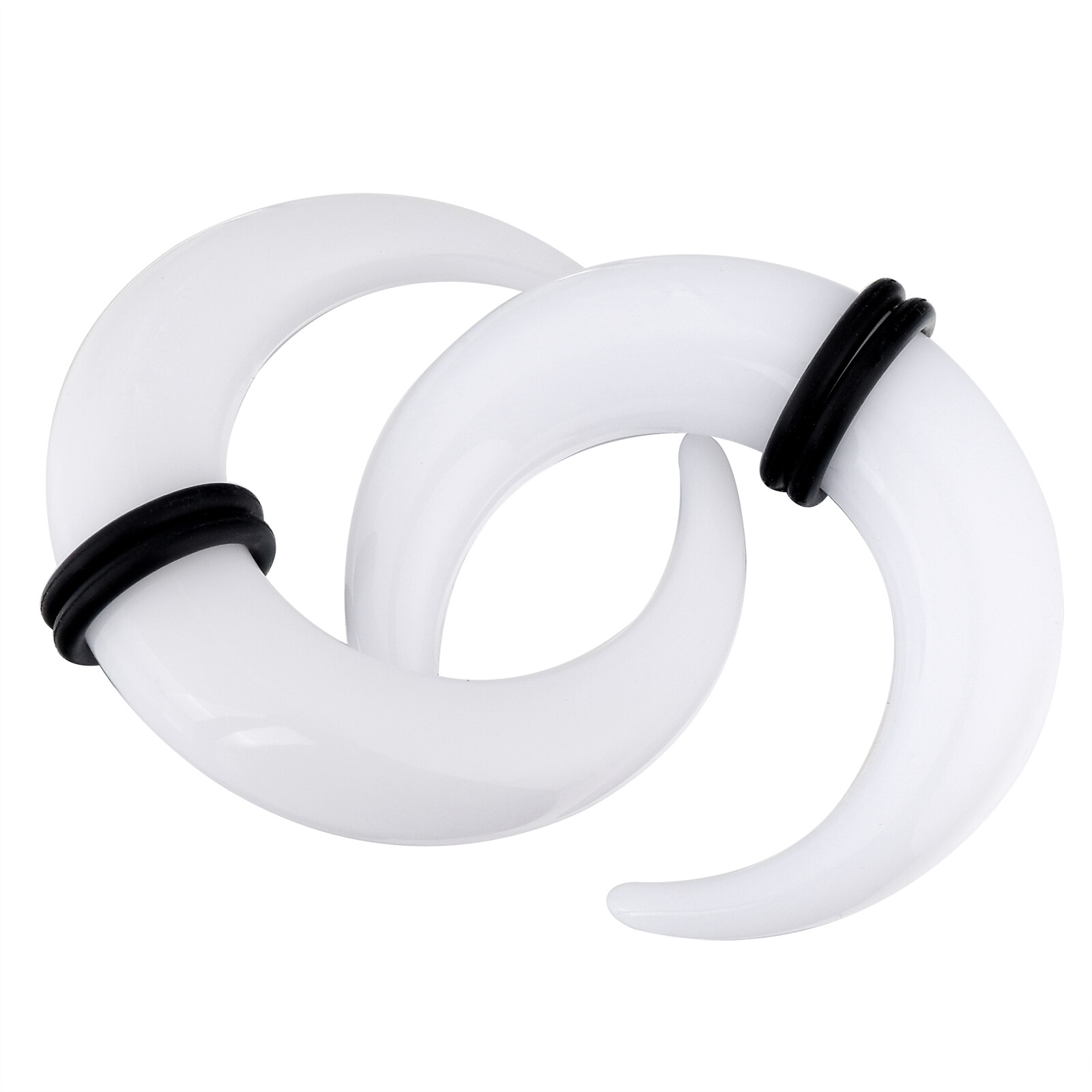 16Pcs Acrylic C Shaped Taper Pincher Septum Rings 14G-00G Gauges Piercing Kit