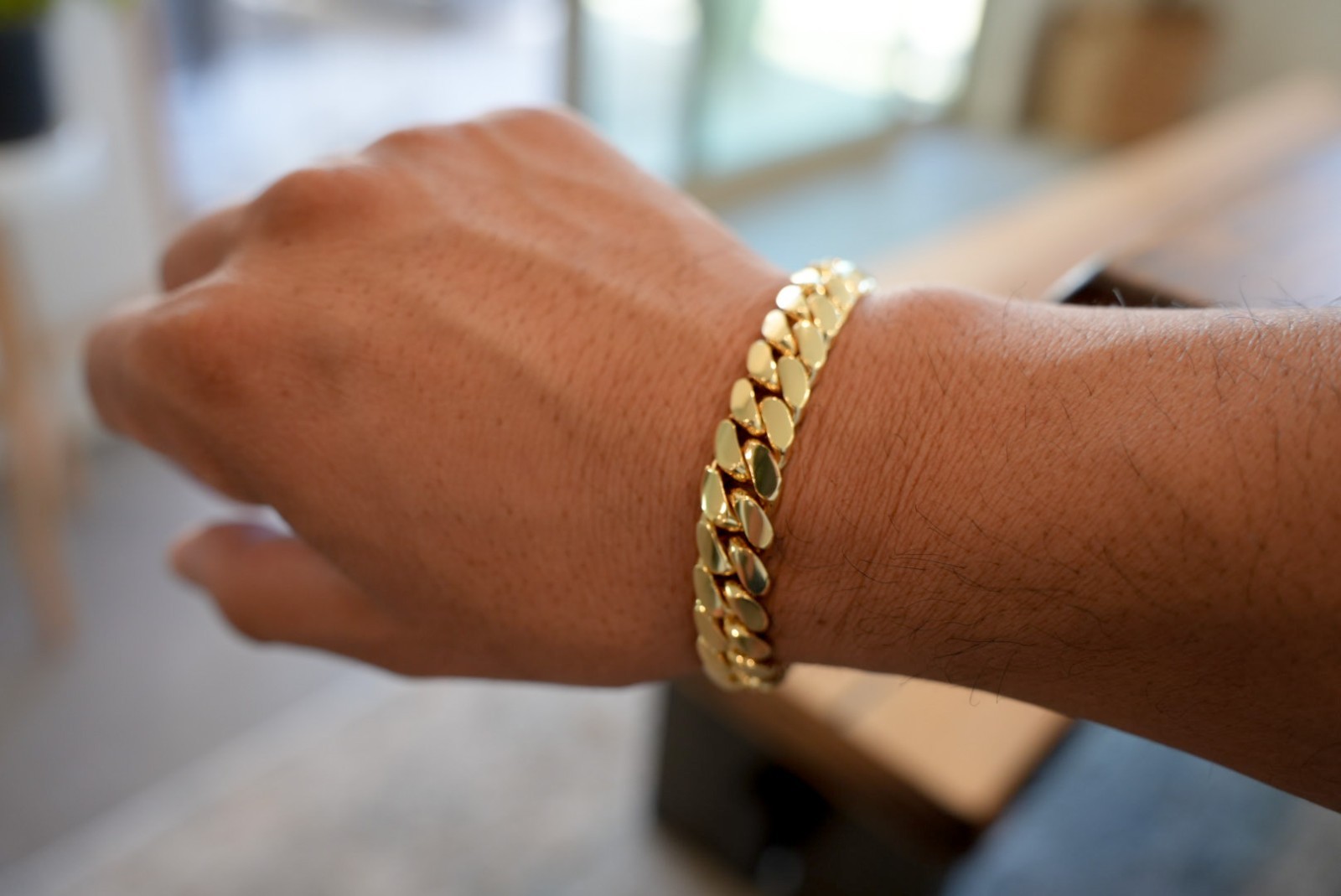 14K Yellow Gold 5x Plated | Miami Cuban | Bracelet | Solid | 7 inches | 12 mm