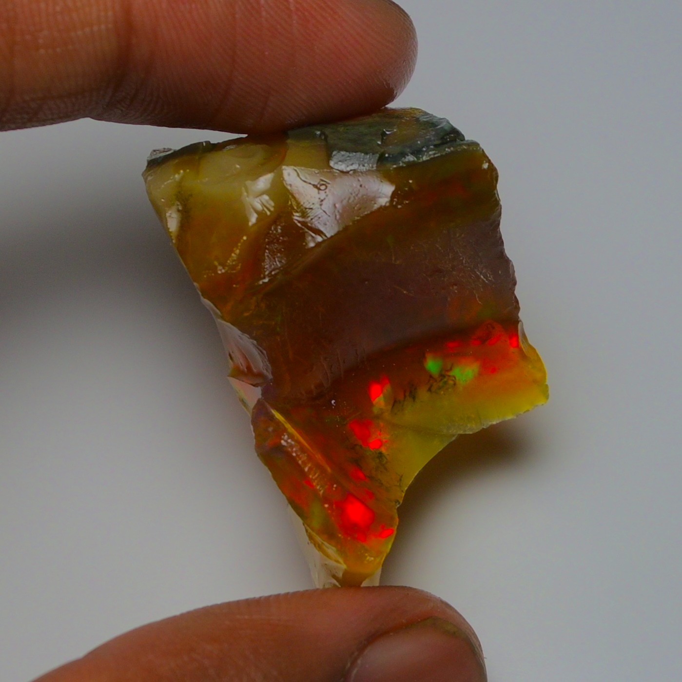 Stunning Ethiopian Opal Rough 58.85 Cts, Large Oil Opal Specimen Natural Opal