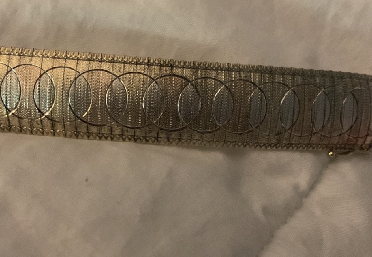 Milor of Italy Tri (Yellow & Rose Gold) Vermeil Sterling Silver Bracelet Sz 7.50