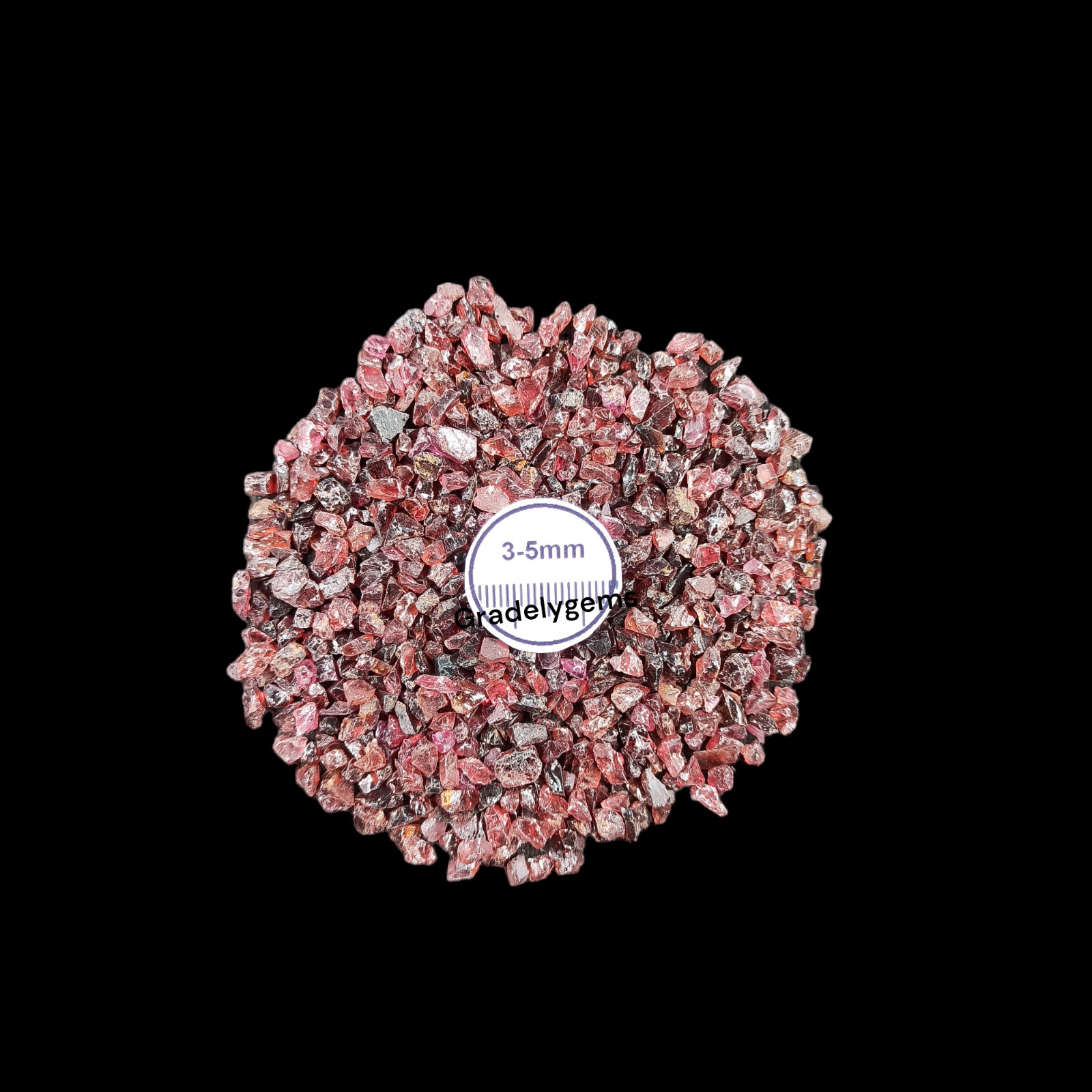 Natural Garnet Gemstone Crushed Coarse Powder – Jewelry Inlay, Crafts Working