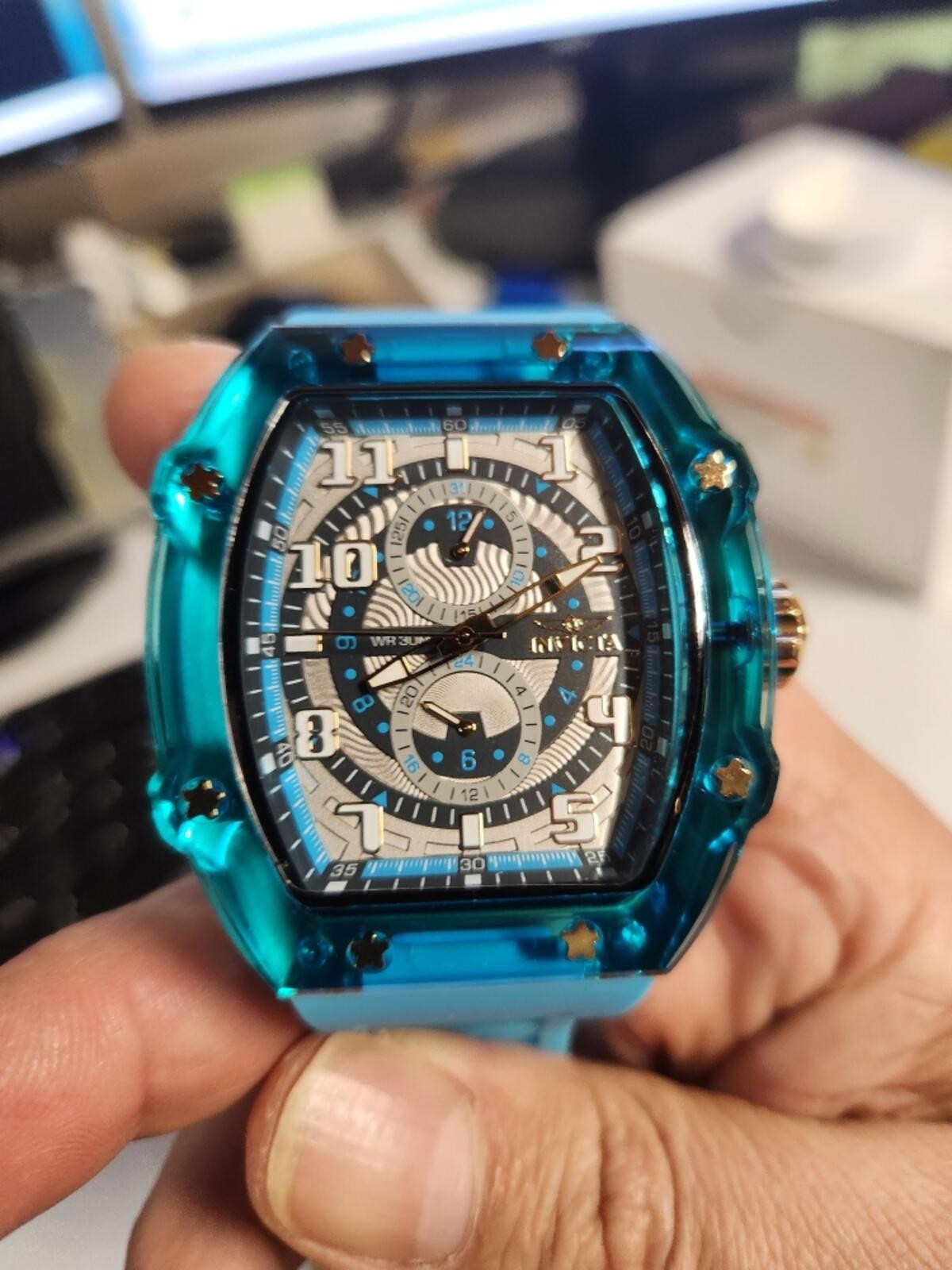 Invicta Racing Cyclone Men’s Watch – 48.5mm, Blue (48709)