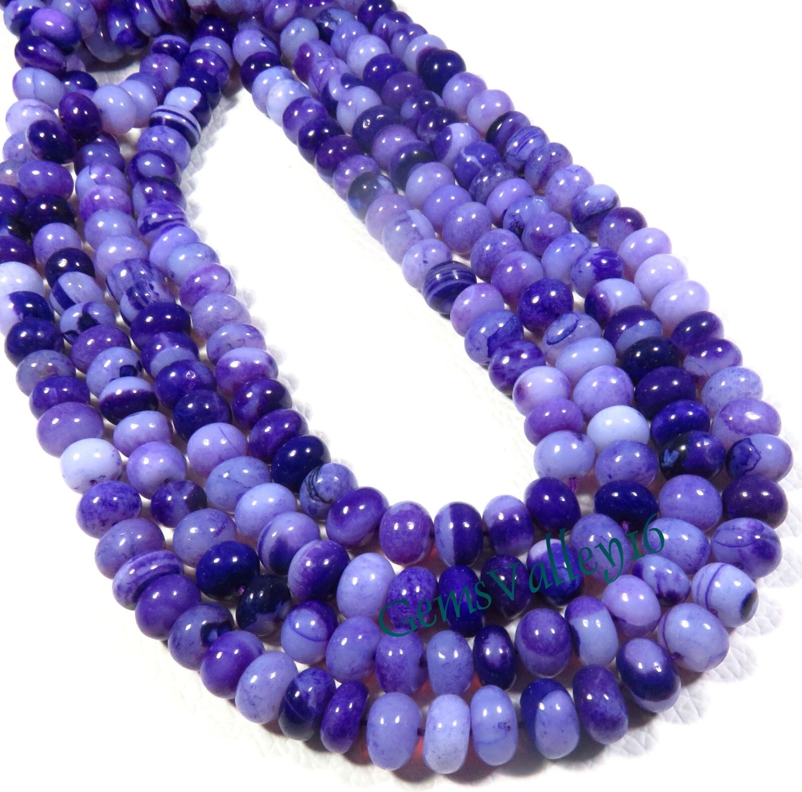 Charoite Opal Smooth Gemstone Rondelle Briolette Beads For Jewelry 8.25-8.5mm