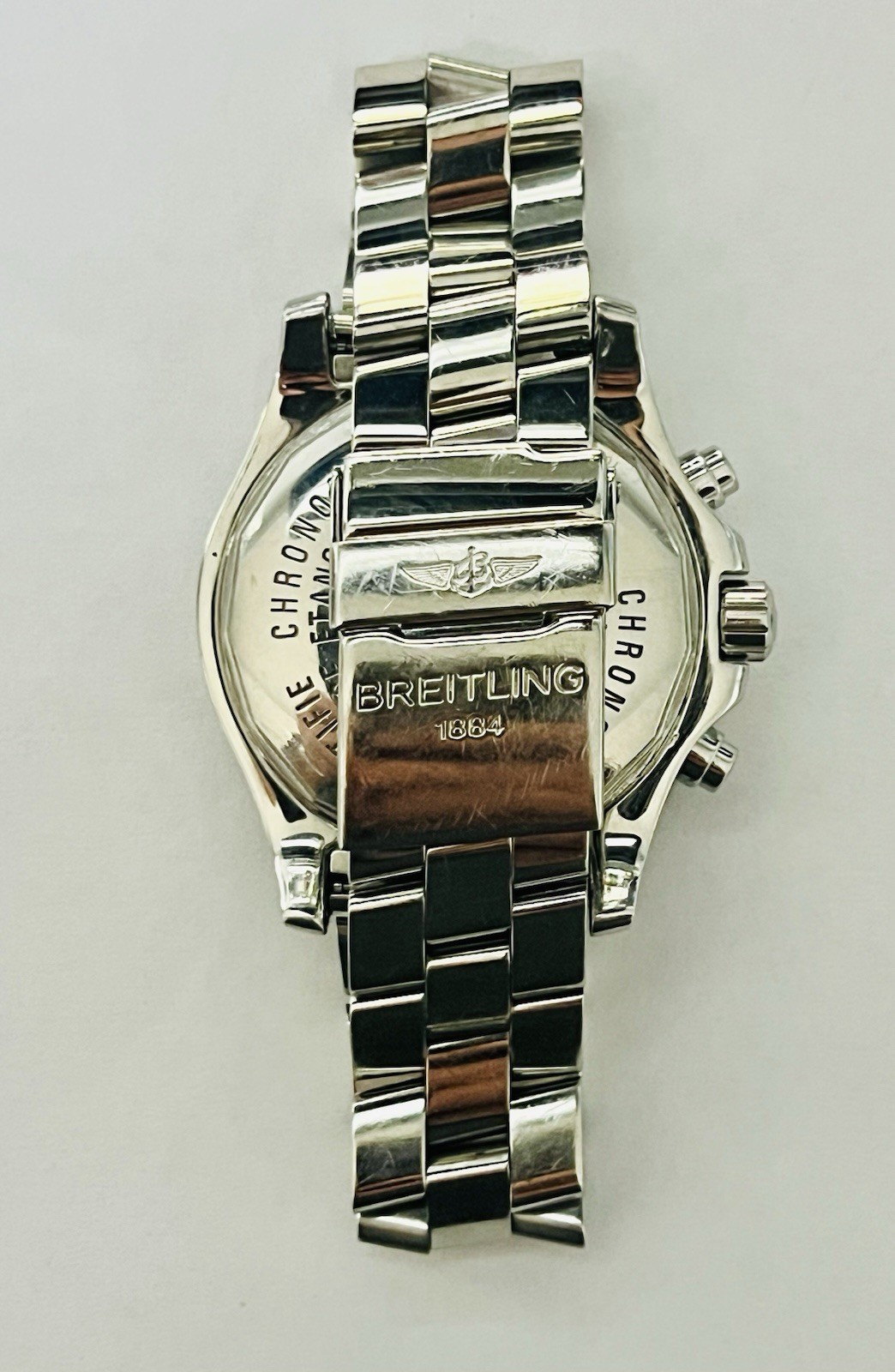 Breitling Colt A73380 Quartz Movement SS Chronograph Black Dial Watch 40mm