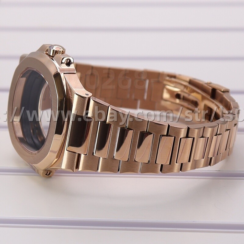 39.5mm Rose Gold Watch Cases 904 Strap Sapphire Glass For NH35 36 Movement