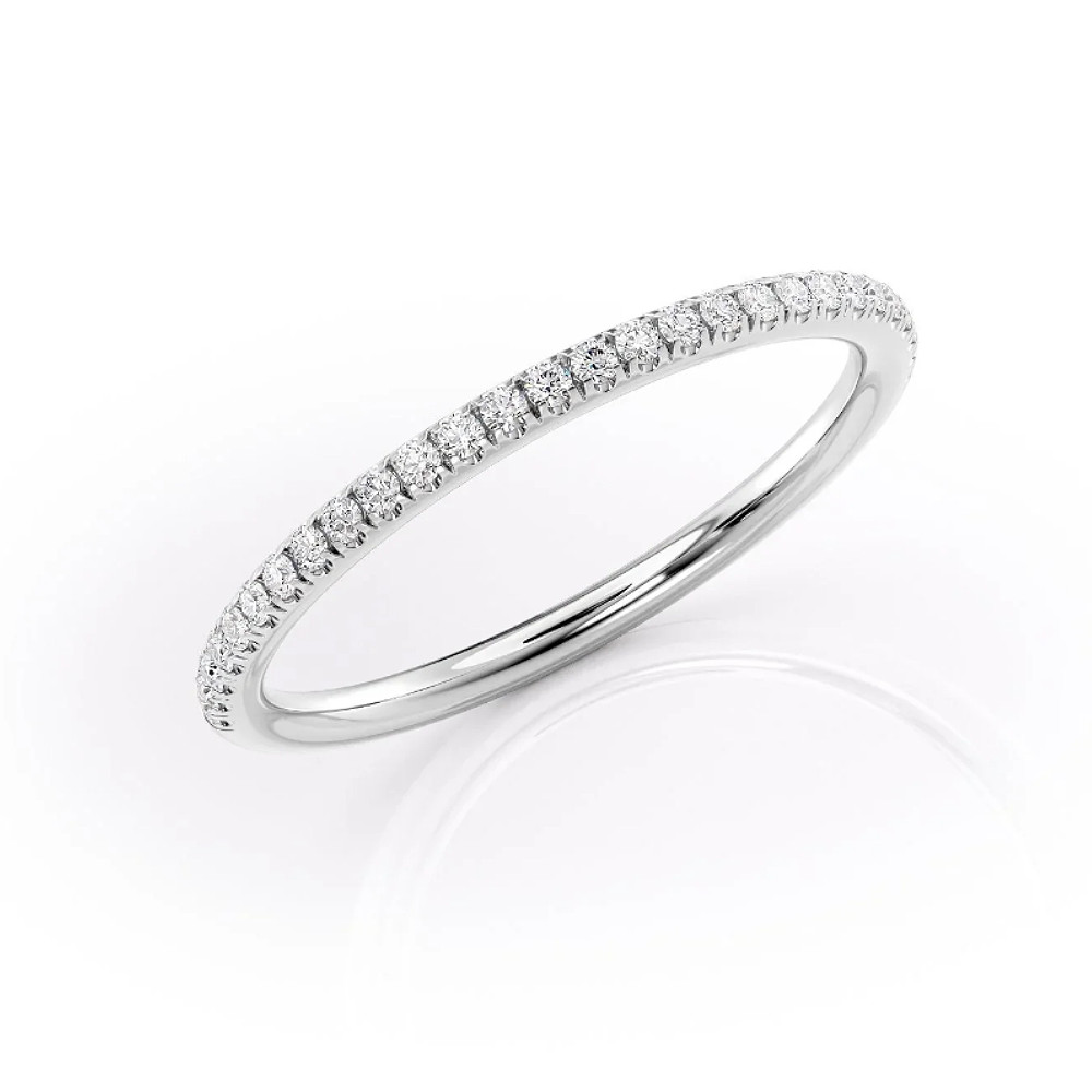 14K White Gold Lab Grown Diamond CVD Round Cut 0.20 Ct Engagement
