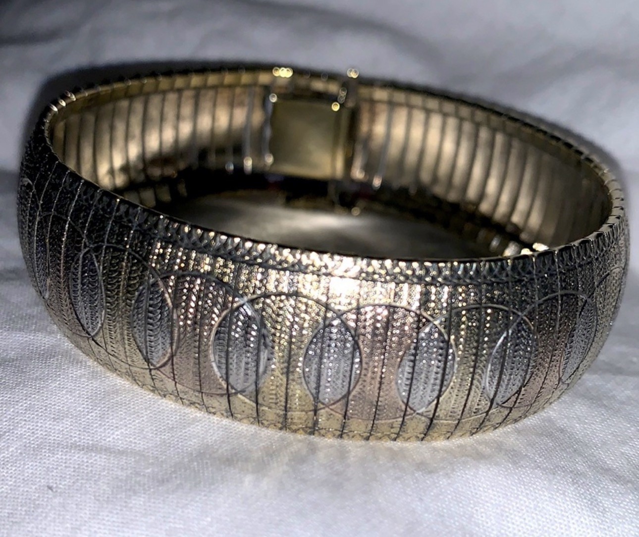 Milor of Italy Tri (Yellow & Rose Gold) Vermeil Sterling Silver Bracelet Sz 7.50