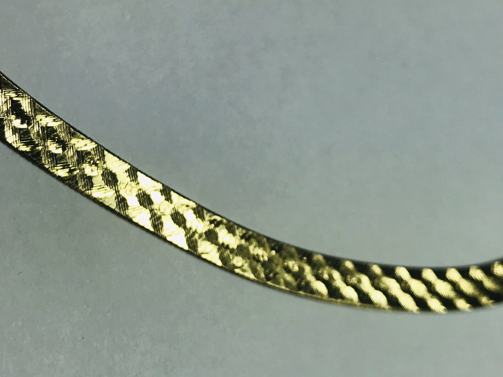 Vintage Sterling Silver Vermile Flate Famncy Chain 17.5” 7grams