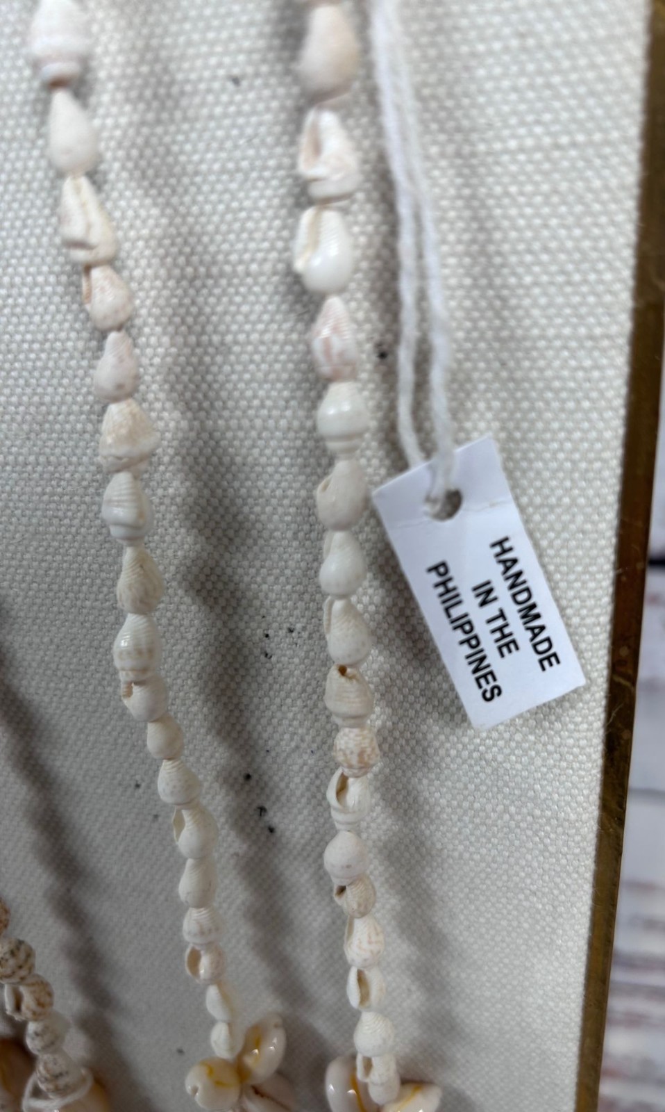 Vintage Cowrie Sea Shell Necklace Lot Handmade in Philippines Souvenir Boho Tiki
