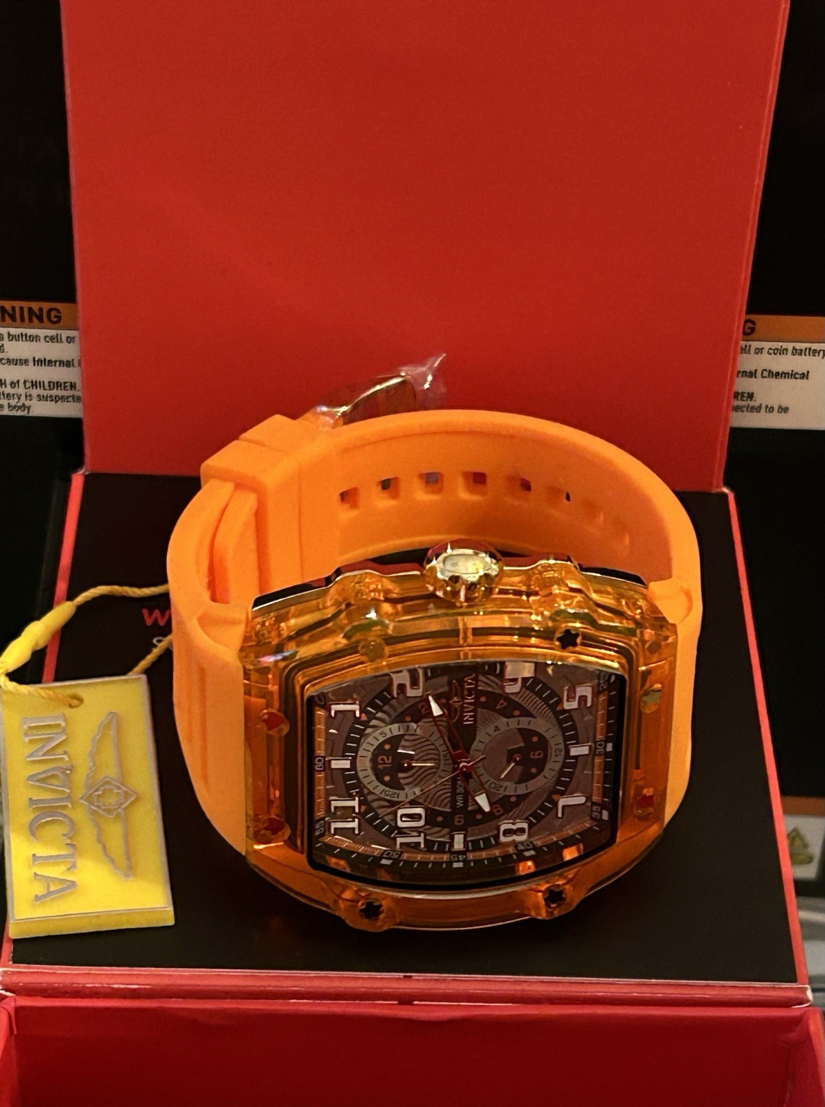 Invicta Racing Cyclone 48.5mm, WR 30m, 9”, New/Box/3yr Warranty, Orange, 48711