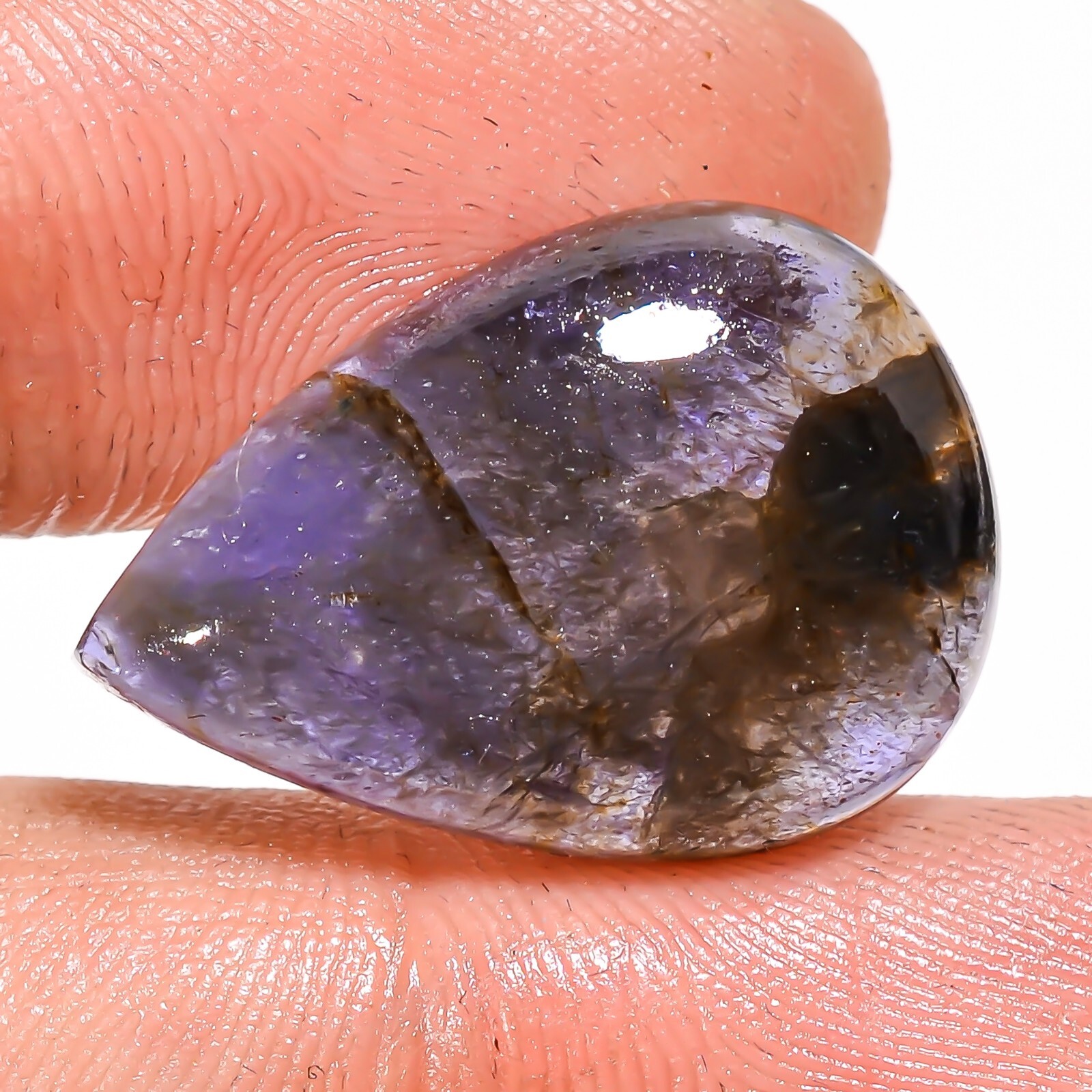 IOLITE SUNSTONE PEAR Cabochon A+ 100% Natural Gemstone 16x22x5mm 13.45 CTS BC-21