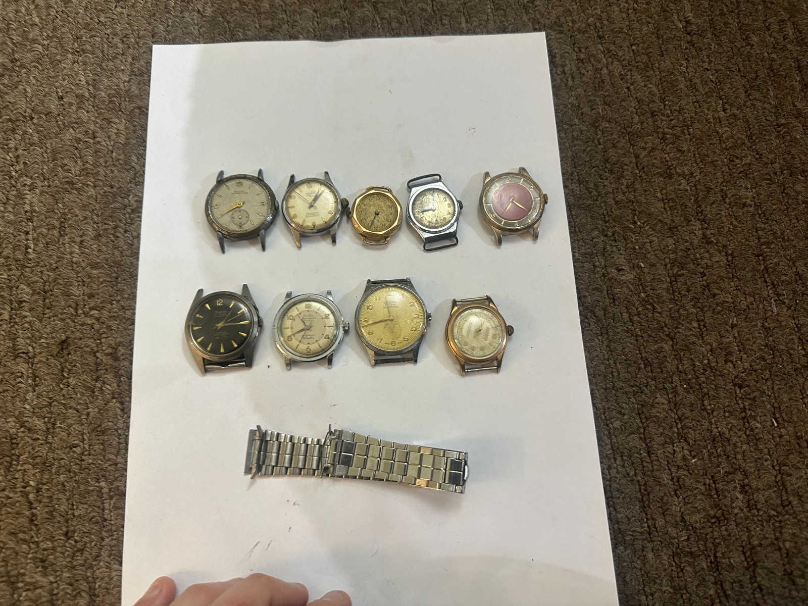 Job lot of 8 watches – Dicto, Tenor, Timor, Defto, Dogma, Junghans 1374