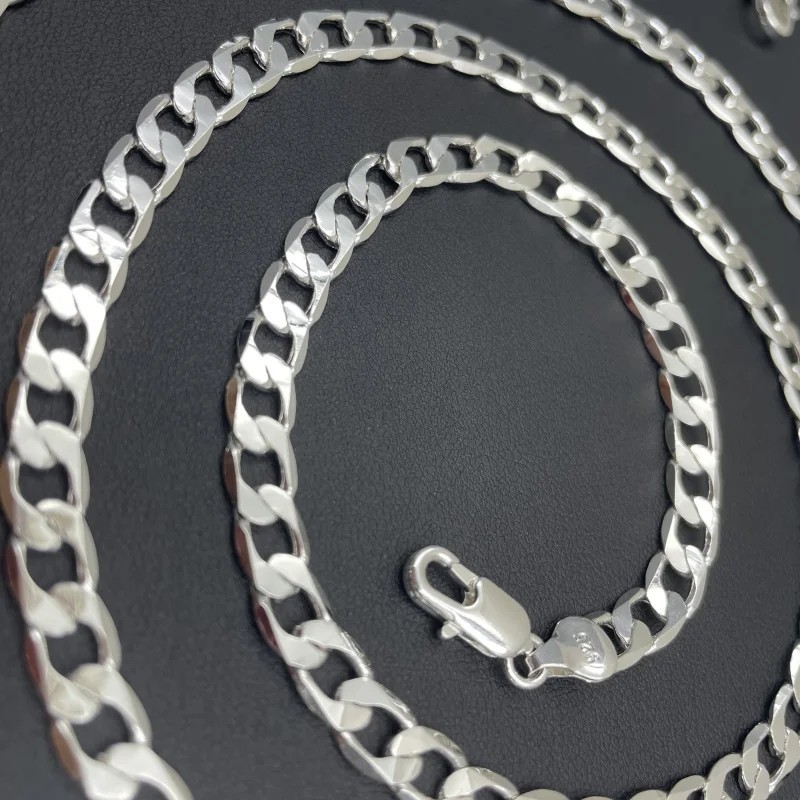 16-30″ Sterling Silver Chain Cuban Curb Women’s Men’s Necklace 2/4/6/8/10/12mm