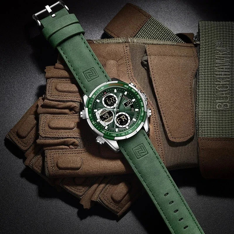 NAVIFORCE Men’s Military Sports Watch Chronograph Waterproof Quartz Wristwatch