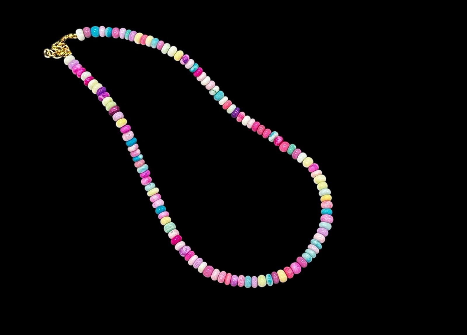 Natural Pink Candy Opal Smooth Roundelle shape beads, size 5-6 mm / 16″ Long