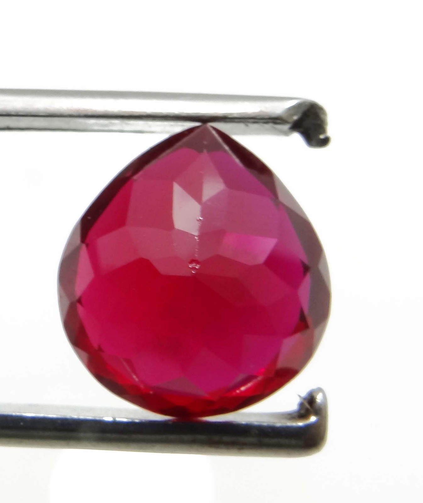 NATURAL 8.00 CTS PIGEON BLOOD RED RUBY pear GEMSTONE CERTIFIED