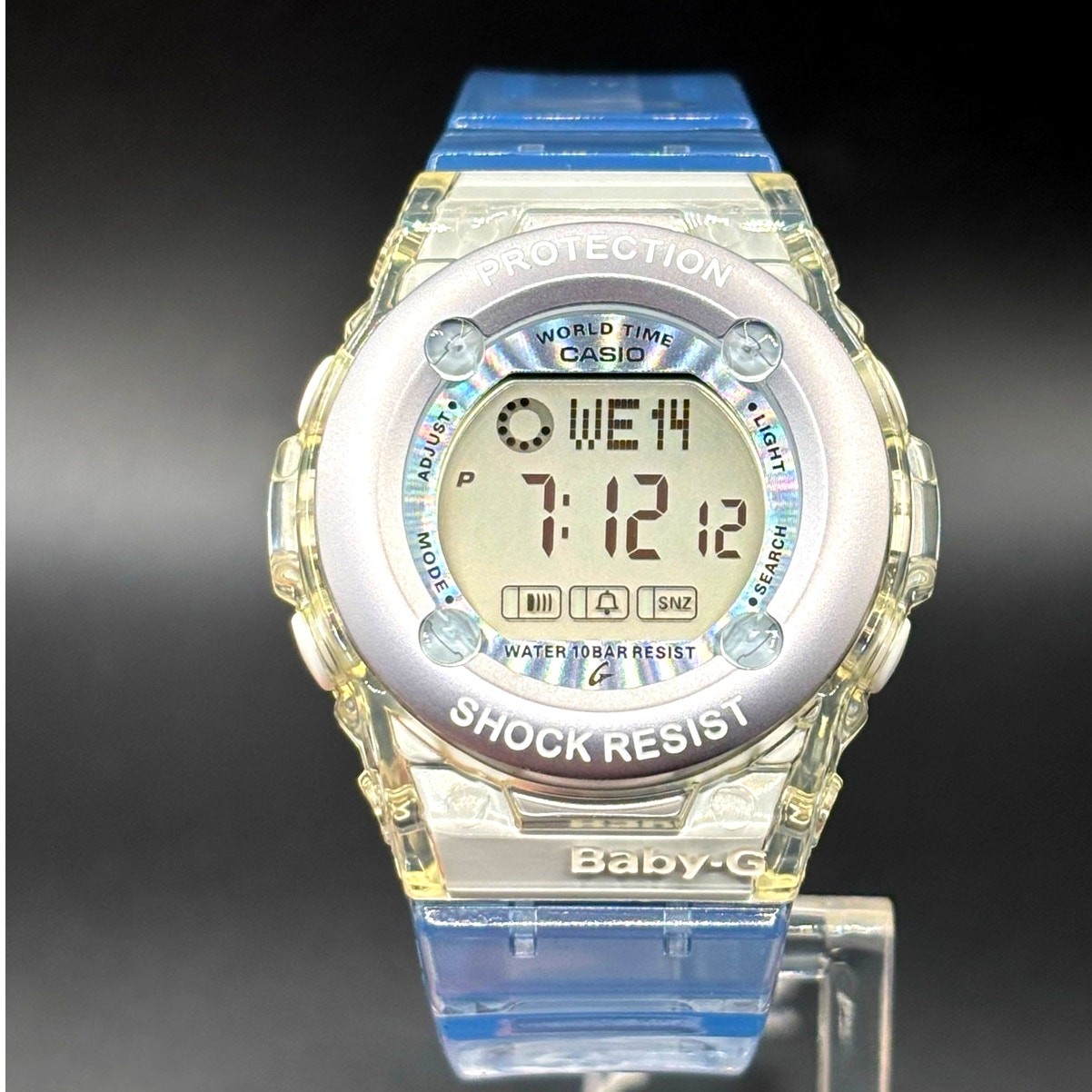 Casio Baby-G BG-1302-2ER Translucent Blue Jelly Digital Women’s Watch NIBWT