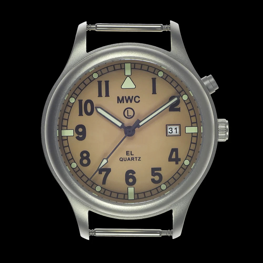 MWC G10EL Stainless Steel General Service Watch Electroluminescent (EL) Backlit