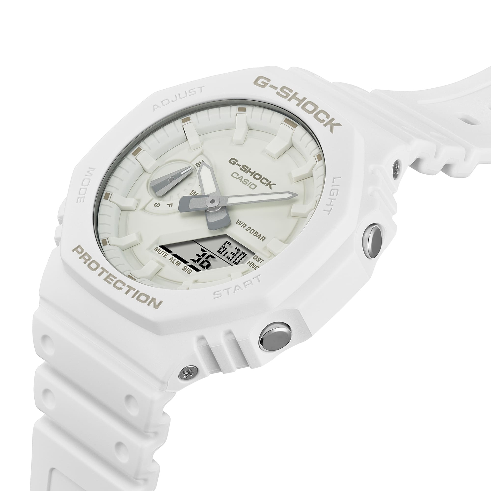 CASIO G-SHOCK GA-2100-7A7JF One Tone Series Analog Digital Watch White 45.4mm