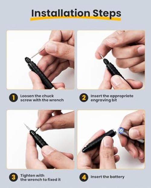 Engraving Pen, USB Rechargeable Cordless Rotary Tools, Black With Standard Kit