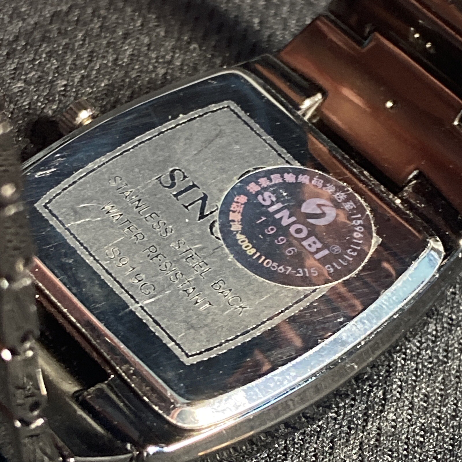 Sinobi Vtg 1996 Modernist Dial Watch Stainless Steel S919G Works