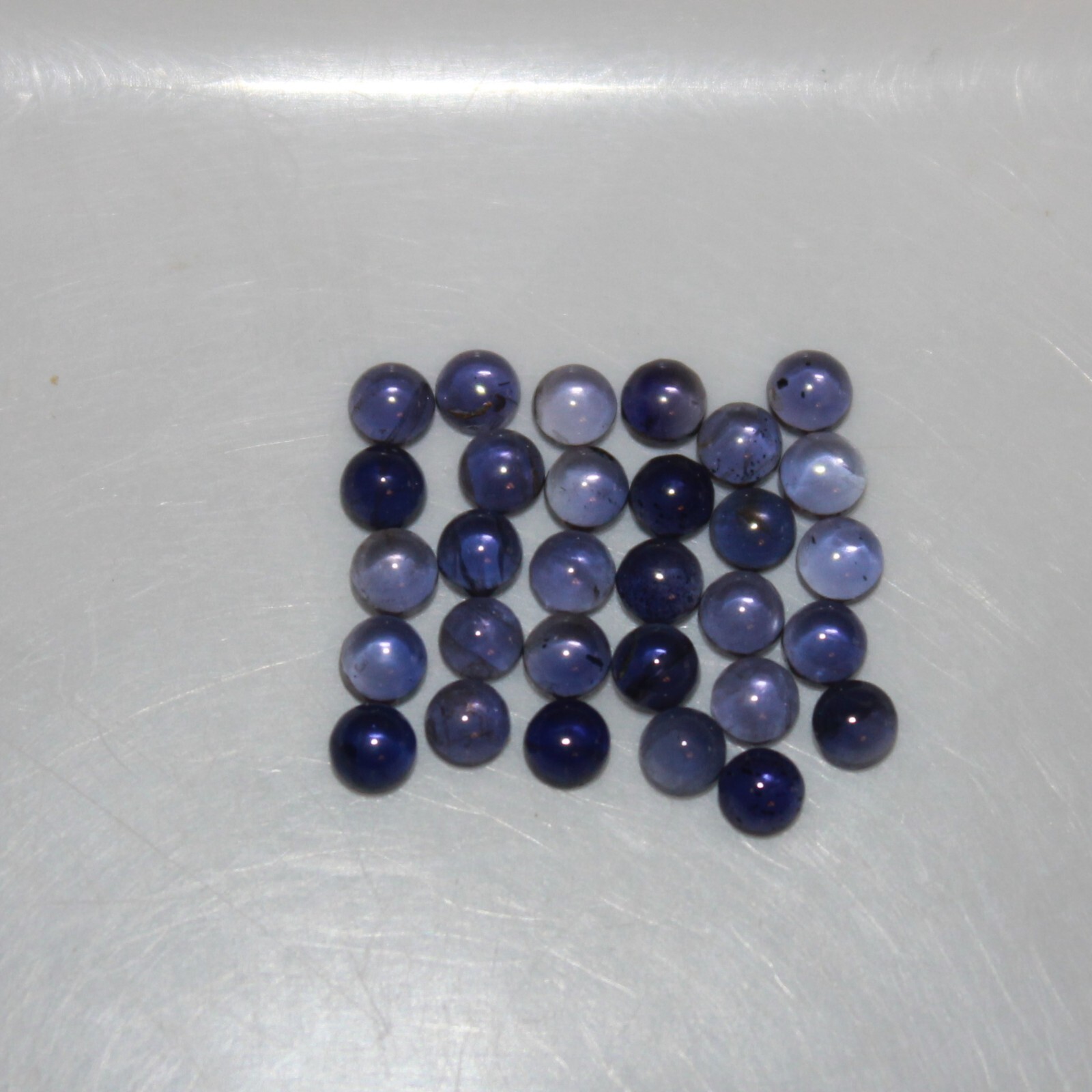 Natural Purple Iolite 3mm Flat Back Round Cabochon Loose Gemstone(s)