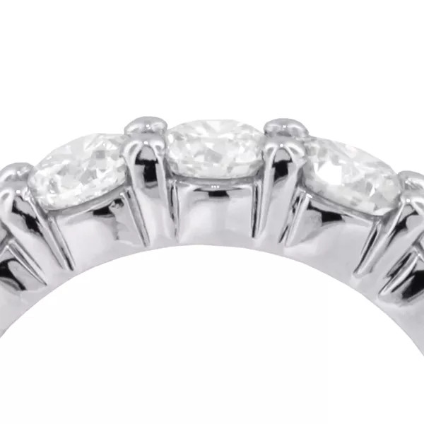 Classic Eternity Wedding Ring Solid 14K Gold 1.25 CT Round Natural Diamond F VS2