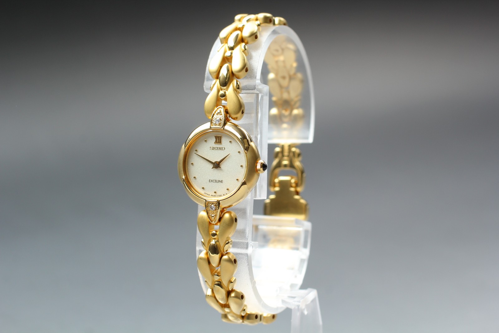 [N MINT] Seiko Exceline 4N20-1070 20mm Qz Gold Women’s Watch Vinatge 1995 JAPAN