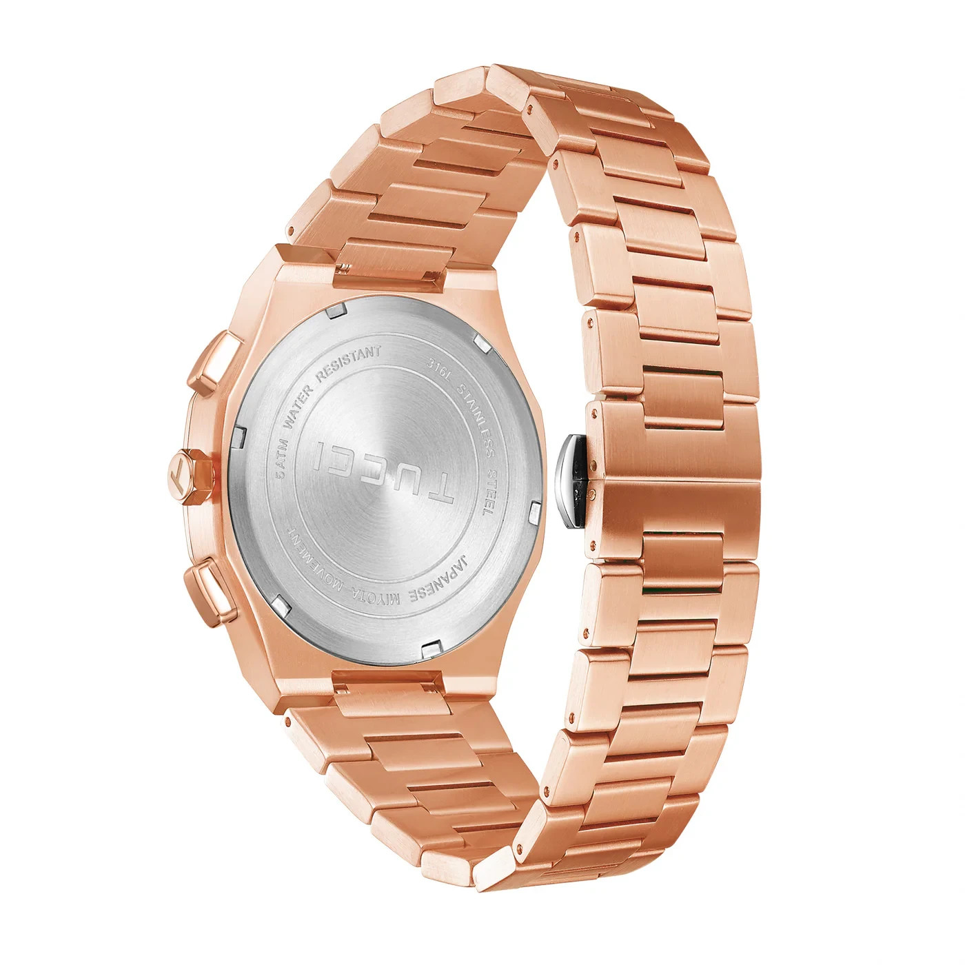 TUCCI Italy LUSSUOSO Stainless Steel Quartz Unisex Watch – Miyota Movement 5 ATM