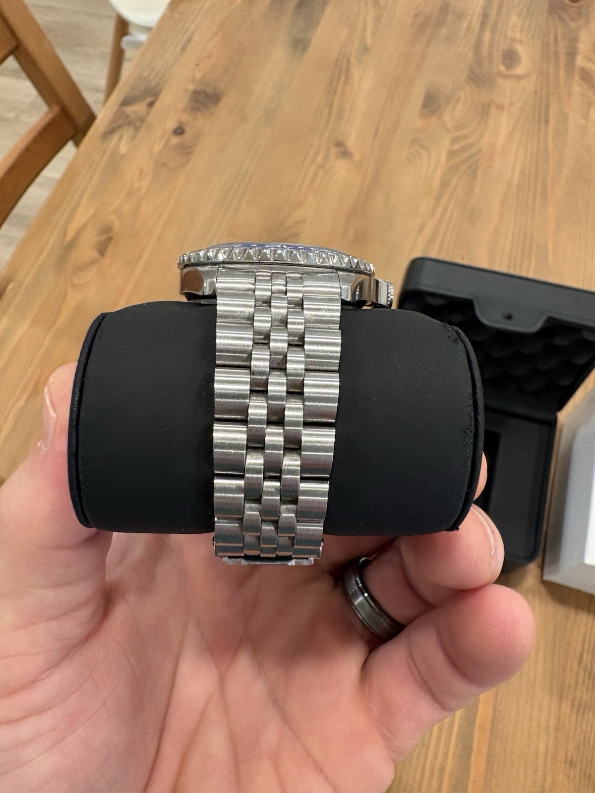 Steinhart Ocean One GMT 39mm, Blue And Black, 2025, Jubilee Style Bracelet