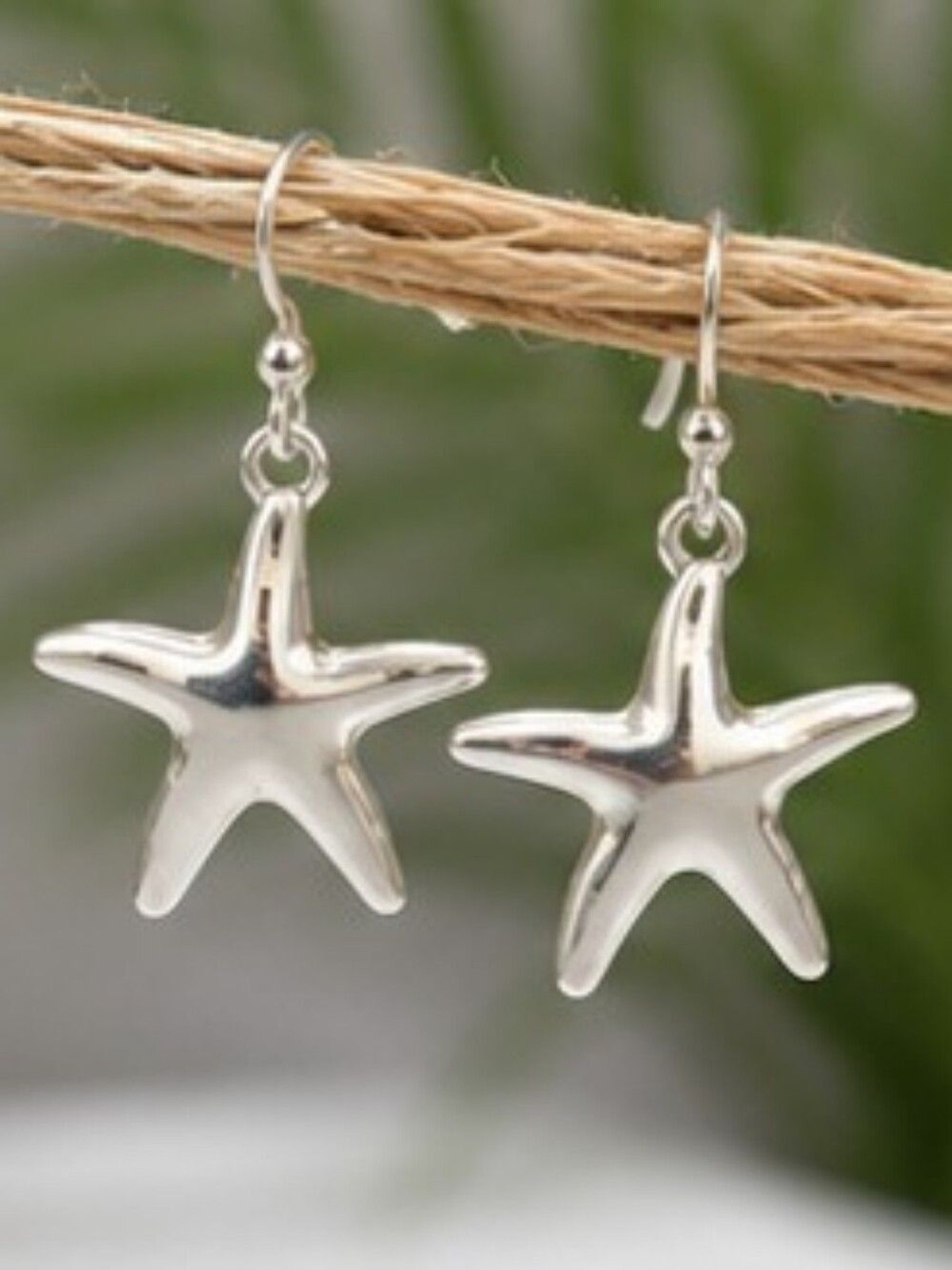 Icon Collection Sea Glass Cowrie Shell Starfish Necklace Earring Set Coastal