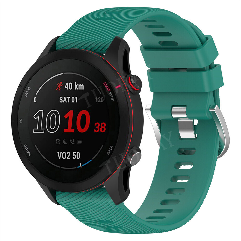 Sports Silicone Strap Band Case For Garmin Forerunner 255 / 265 Smart Watch Band