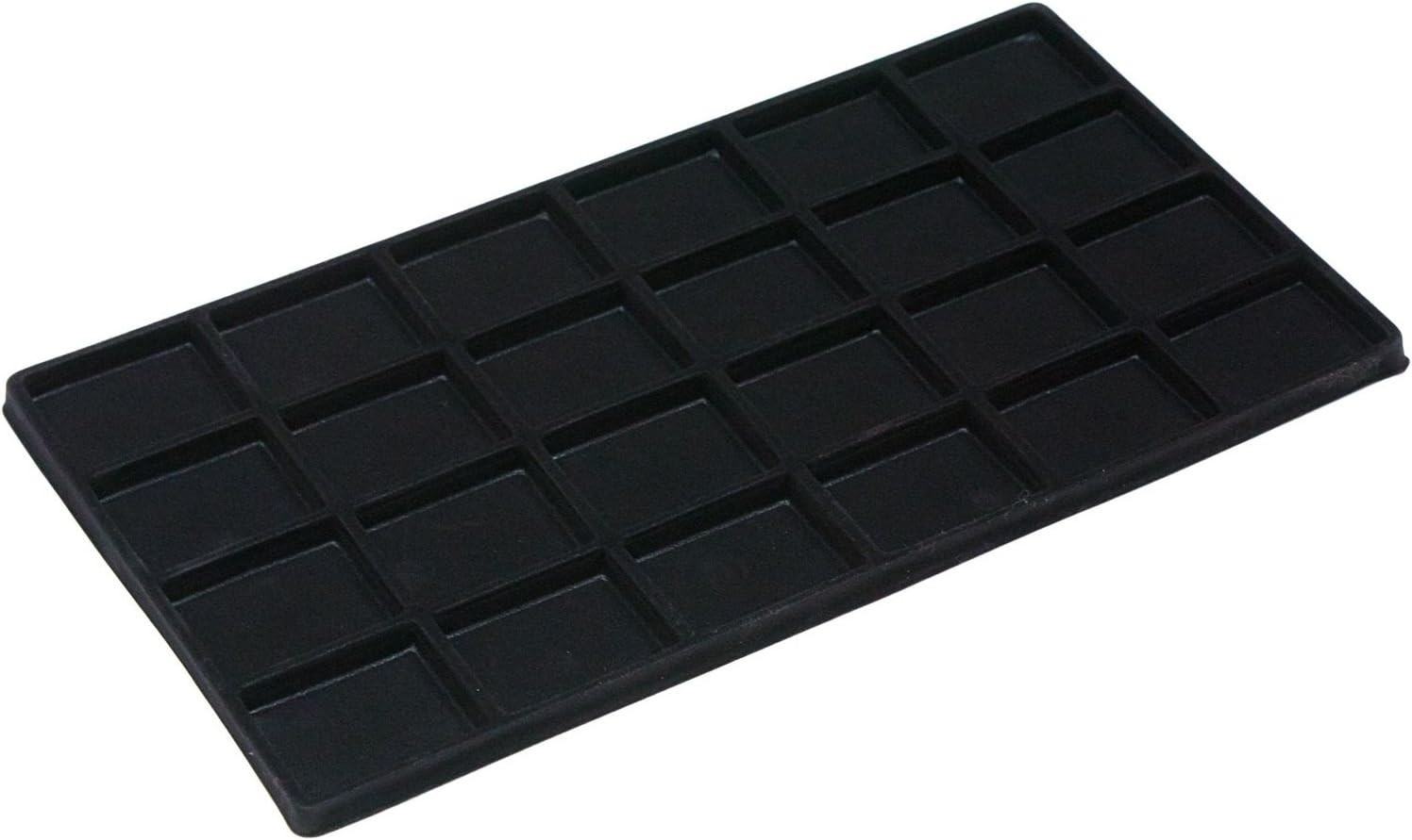 RJ Displays 2 Pack Black Jewelry Tray Organizer, Pendant and Charm Display Tray