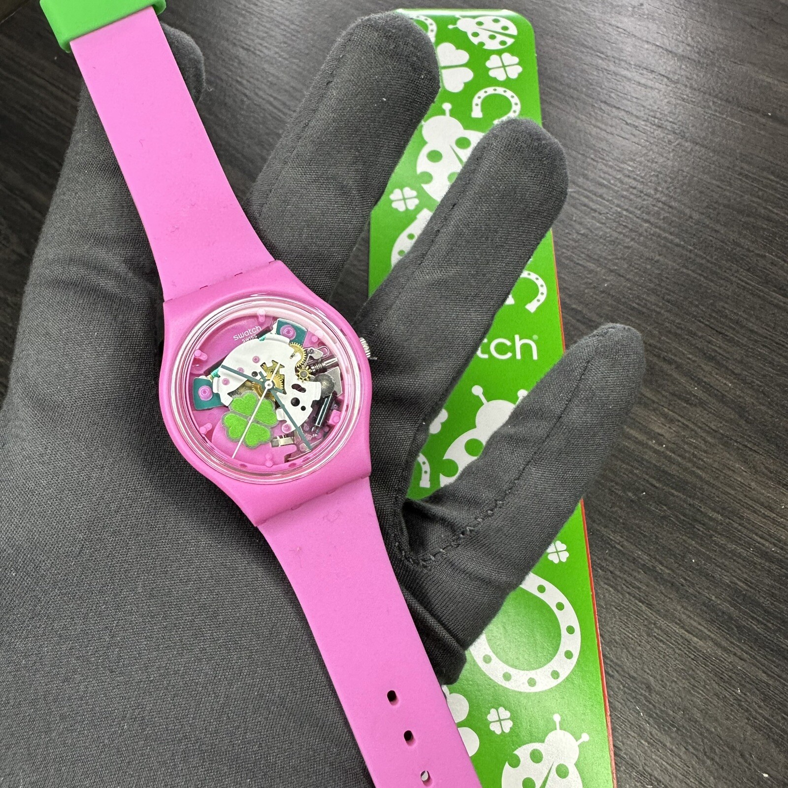NEW✅LIMITED✅ Swatch Originals Flowerfull Get Lucky Pink Women Watch 34mm GP147