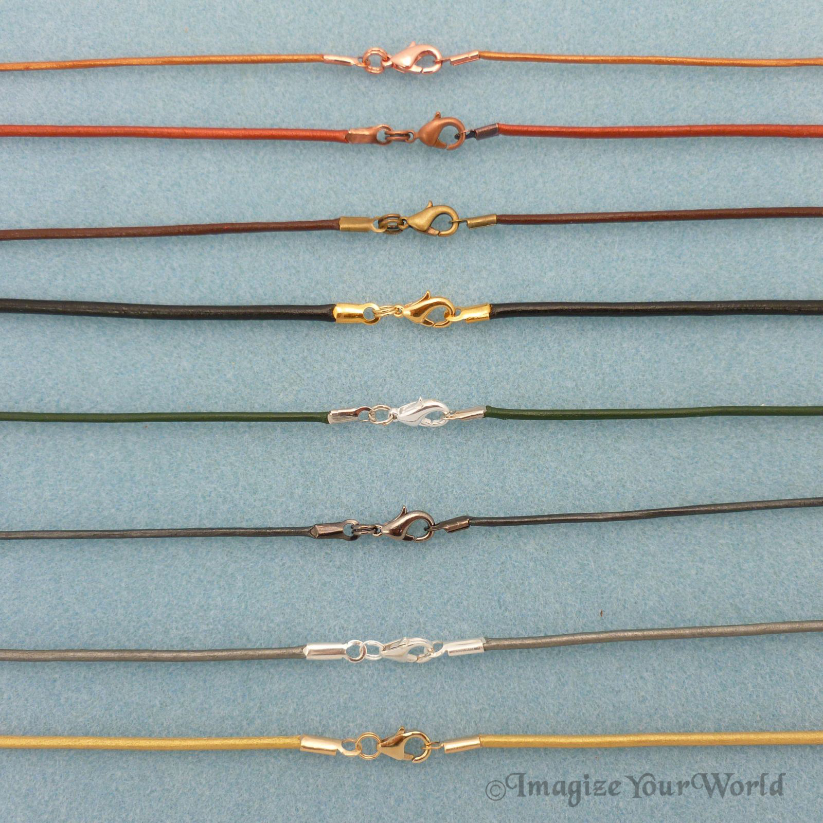 Yellow Leather Cord Necklace Custom Handmade choker to 36 inches 16 22 24 30 18+
