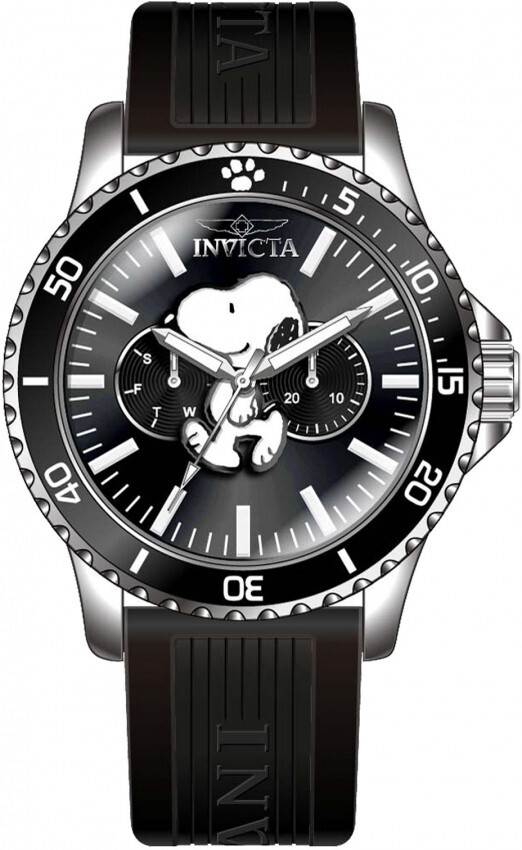 NEW WITH DEFECT INVICTA 38644 PEANUTS WATCH SNOOPY LIMITED BLACK DIAL 48MM