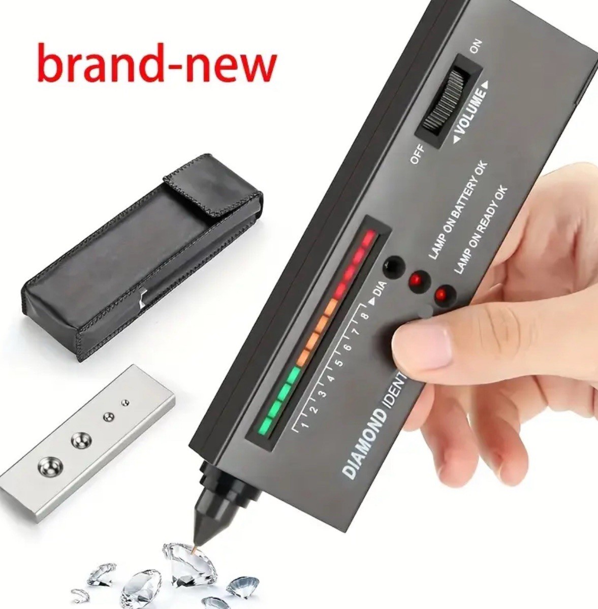 Professional Diamond Tester Pen High-Precision Jeweler Tool Gemstone Detector