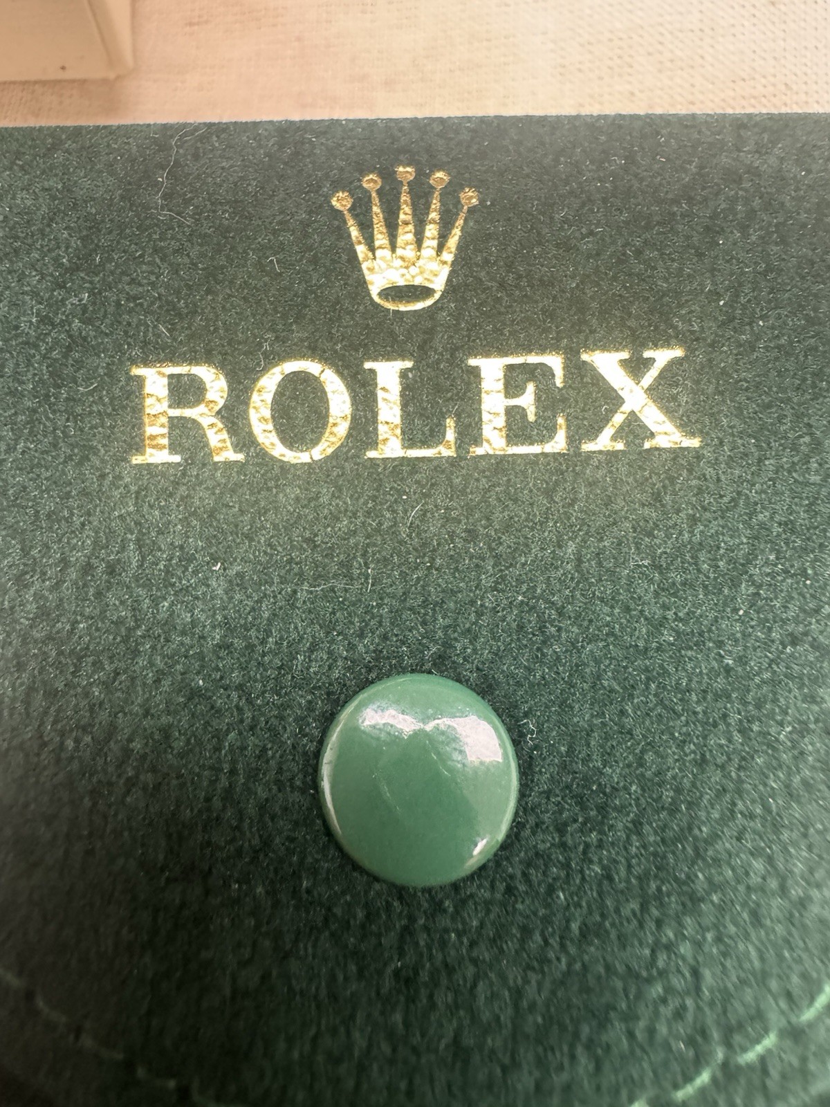 Rolex Service Center Green Velvet Suede Watch Travel Pouch Case New Box
