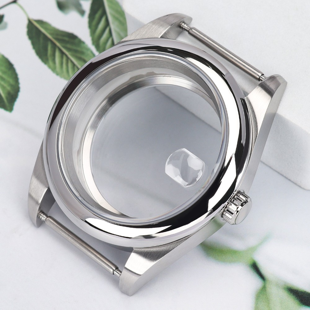 36mm/39mm Oyster Brushed Watch Case Sapphire Domed Bezel For Seiko NH35 Movement