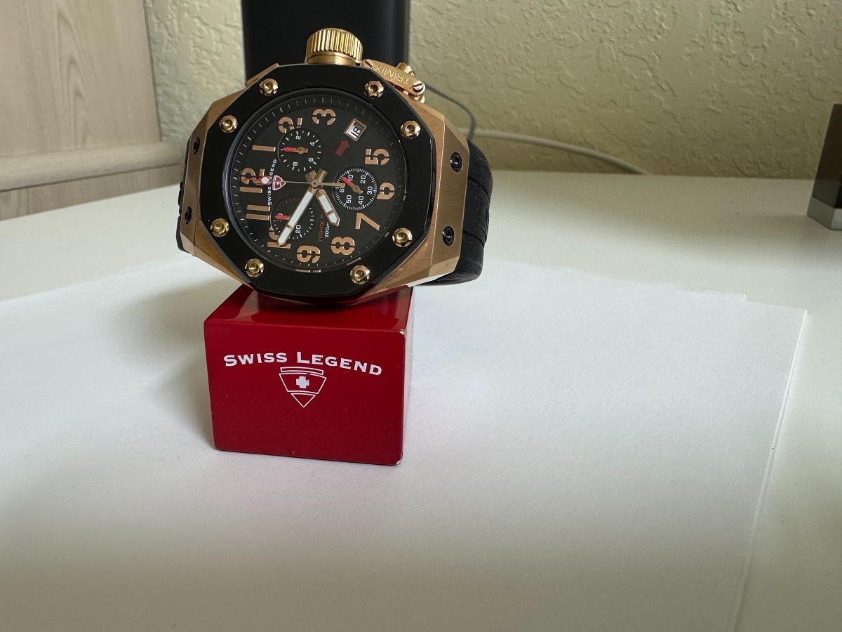 Swiss Legend 10541-RG-01-BB Trimix Black / Rose gold tone Chronograph Watch