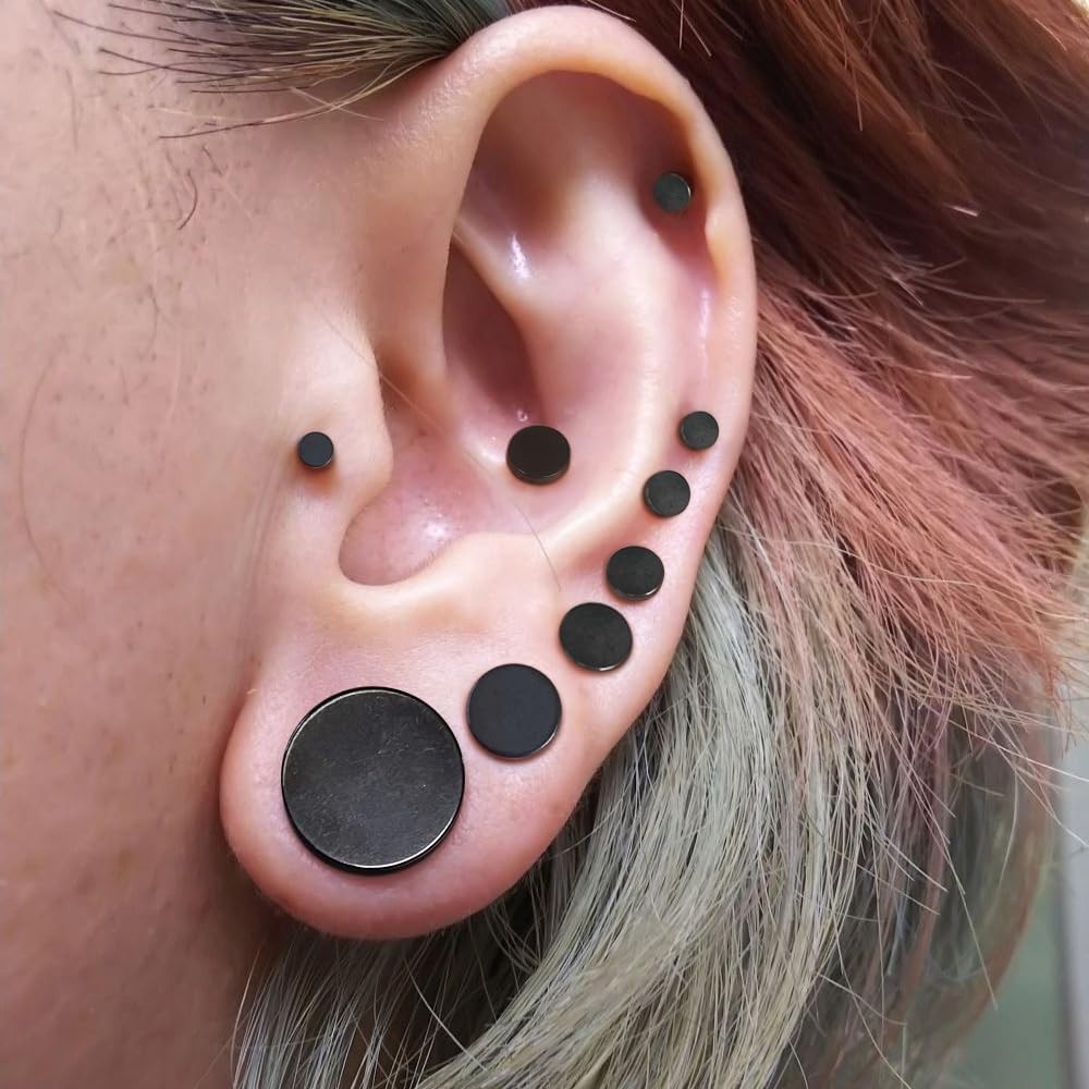 18g-00g 0.5mm Increments Stainless Steel Ear Stretching Kit, 11mm-16mm Dead S…