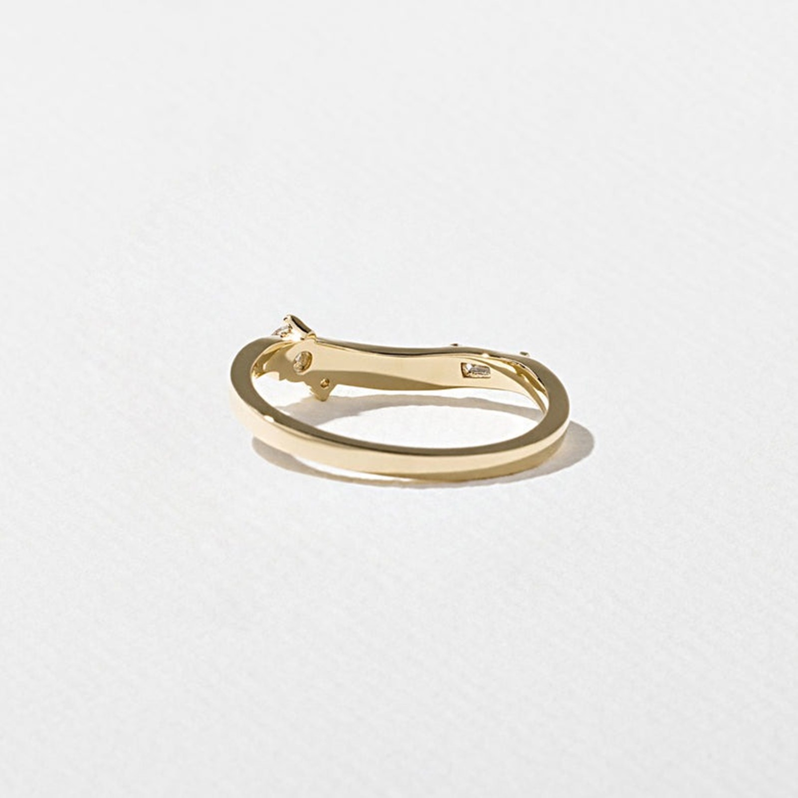 Lab Grown Diamond 0.23 TCW Round, Tapered Baguette & Pear unique Wedding Band