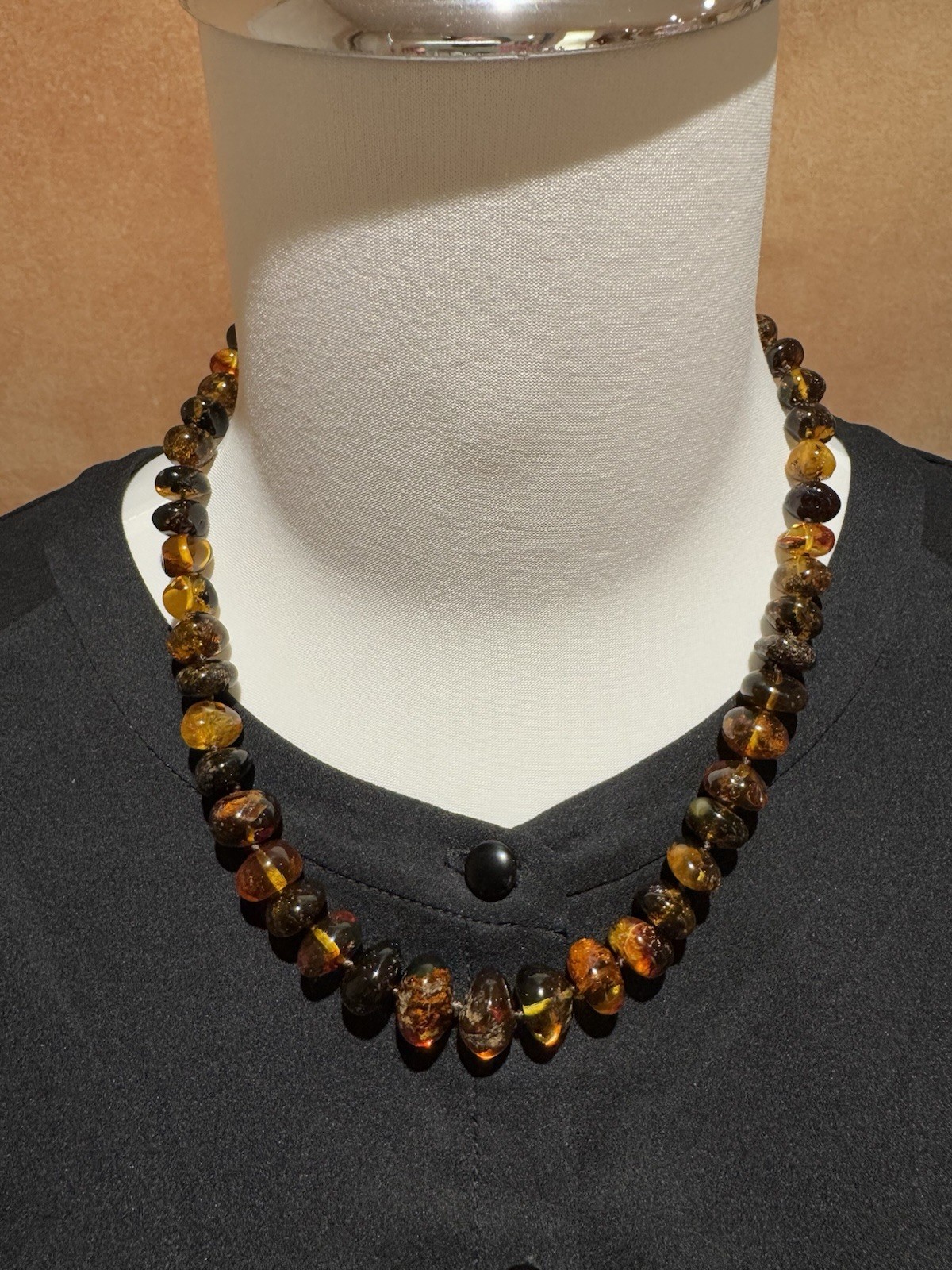 Natural Baltic Amber Necklace Natural Inclusions 33.1g 51cm