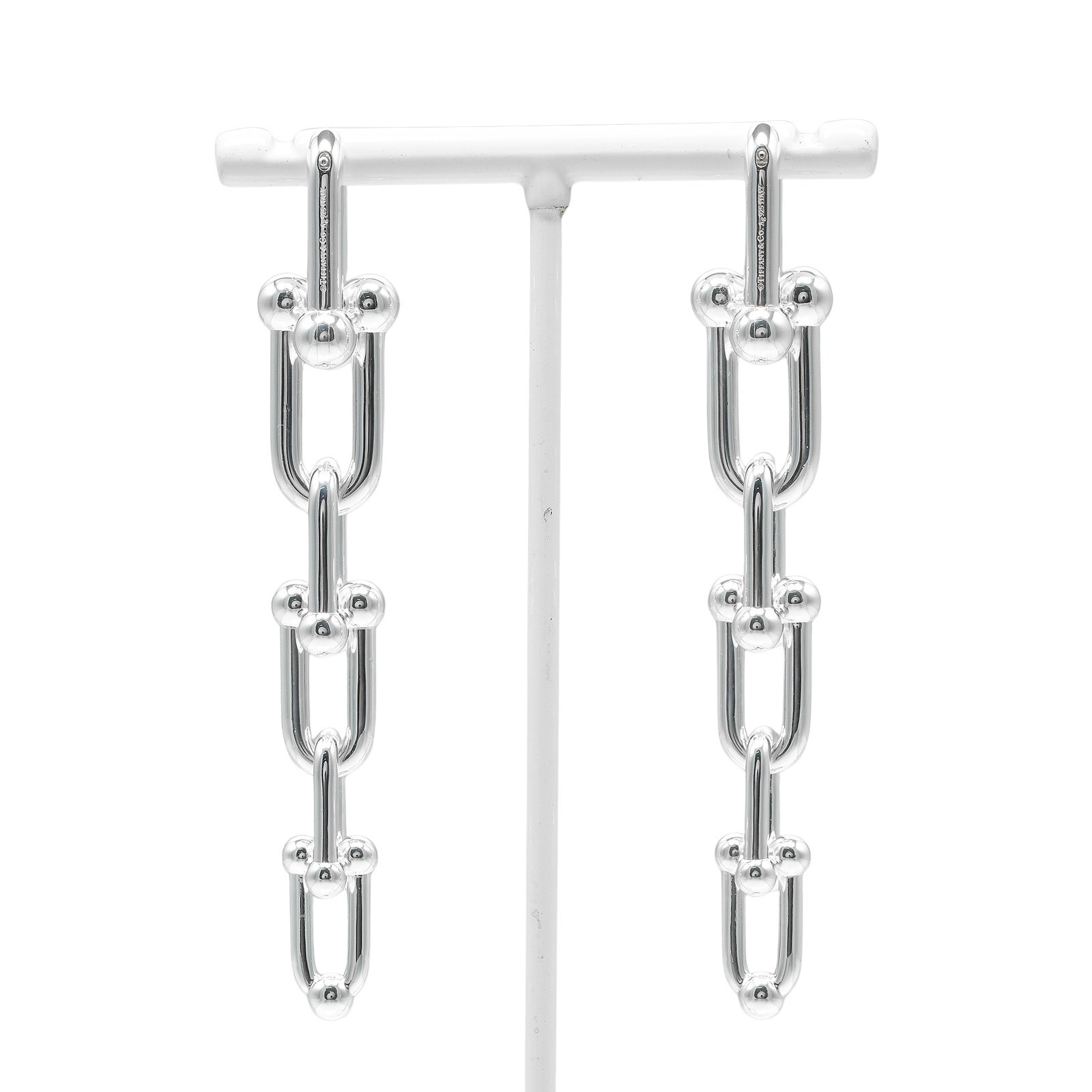 TIFFANY&Co. Hardware Graduated Link Piercing Silver925 22.4g Women