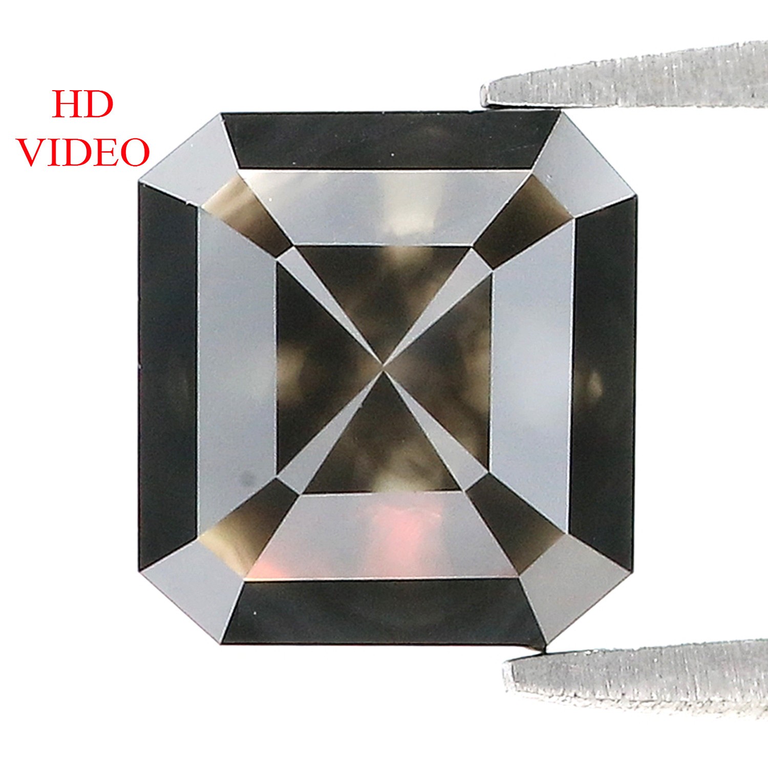 3.05 CT Natural Loose Emerald Shape Diamond 7.90 MM Black Color Diamond QL9503