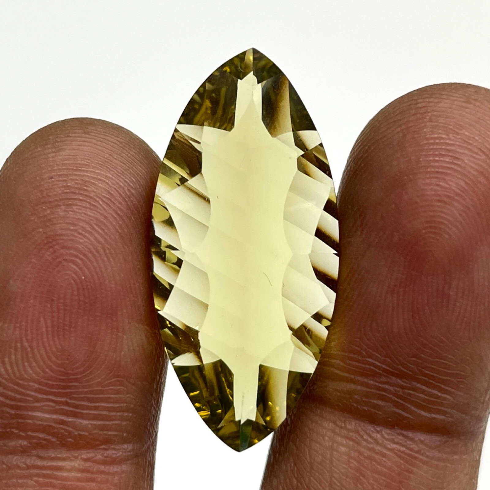 VVS 18.10 Cts Natural Lemon Citrine Marquise Custom Cut Top Quality Gemstone