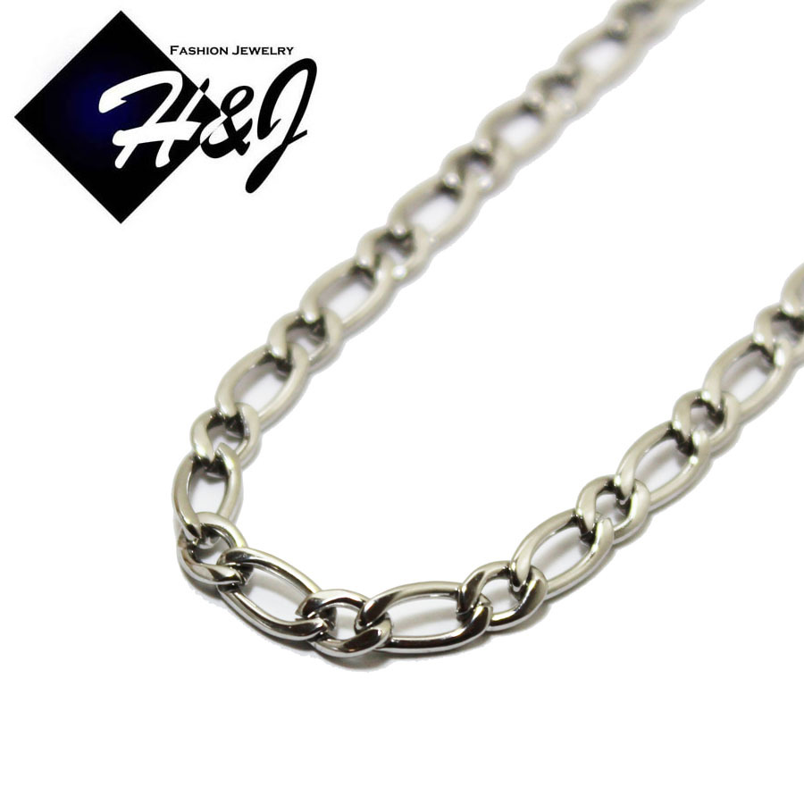 20″Men’s Women’s Stainless Steel 3mm Silver Figaro Link Chain Necklace*10grams