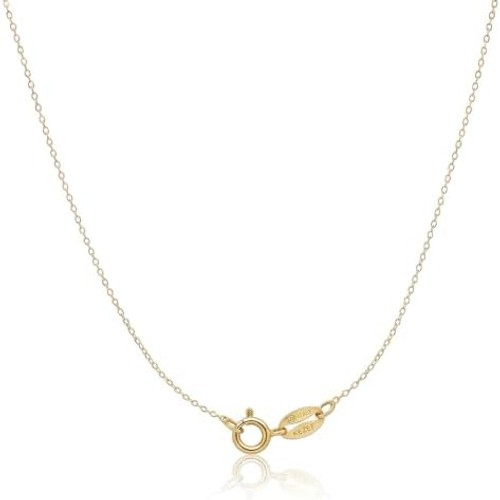 KEZEF 18K Gold Plated 925 Sterling Silver Box Chain Necklace for Women, 1mm T…