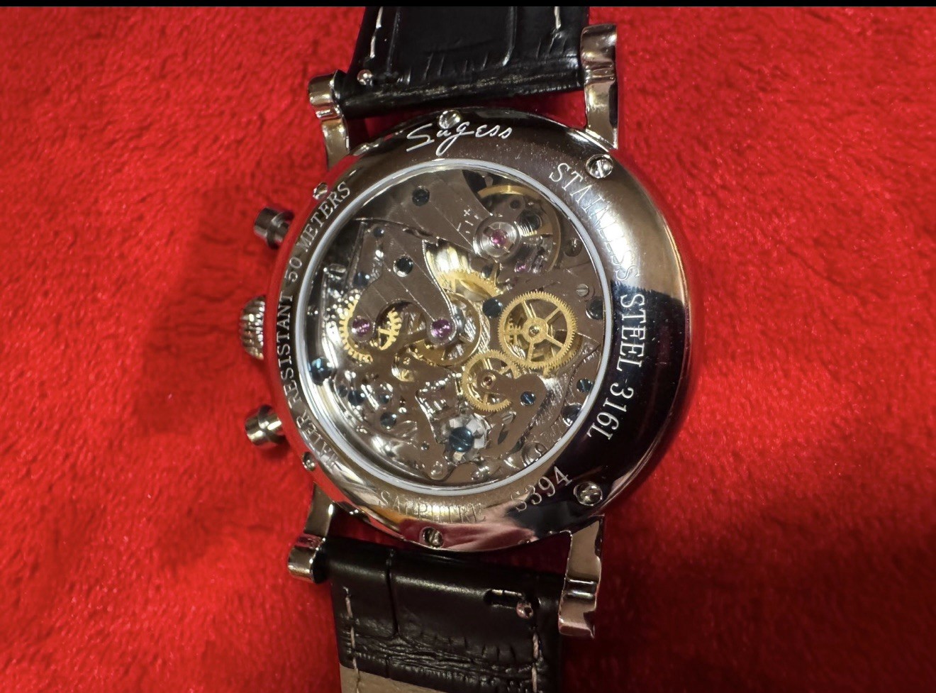 Sugess Mechanical Chronograph – ST1908 Swan Neck, Moonphase Calendar